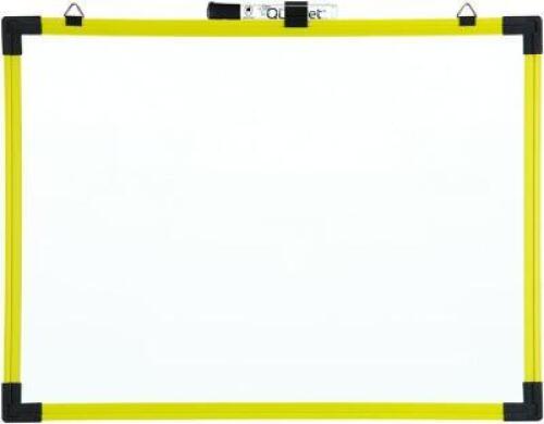 DESCRIPTION: (1) GLOSS-FINISH DRY ERASE BOARD BRAND/MODEL: QUARTET/724126 INFORMATION: WALL-MOUNTED/WHITE RETAIL$: $127.89 SIZE: 36"H X 48"W QTY: 1