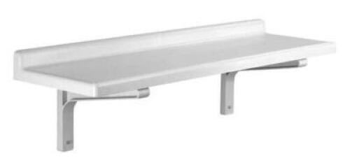 DESCRIPTION: (2) CAMSHELVING WALL SHELF BRAND/MODEL: CAMBRO/CSW1848S INFORMATION: WHITE/CAPACITY: 150 LBS RETAIL$: $102.49 EACH SIZE: 48"L X 18"W X 13