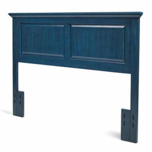 DESCRIPTION: (1) COTTAGE STYLE HEADBOARD BRAND/MODEL: MANTUA/HB33-CB INFORMATION: WEDGEWOOD BLUE/ASIAN HARDWOOD RETAIL$: $90.00 SIZE: TWIN QTY: 1