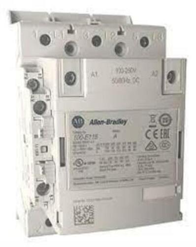 DESCRIPTION: (1) CONTACTOR BRAND/MODEL: ALLEN BRADLEY #100-E116KD11 SIZE: 3 MAIN POLES, 100-250V, 50/60 HZ RETAIL$: $533.00 EA QTY: 1