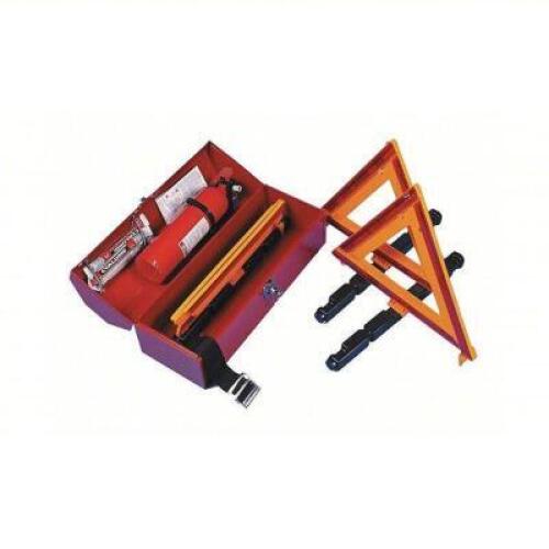DESCRIPTION: (2) ROADSIDE EMERGENCY KIT WITH WARNING TRIANGLE BRAND/MODEL: CORTINA #2EHE6 INFORMATION: REFLECTIVE SIZE: 3 TRIANGLES, 9 PIECES, 10 IN O