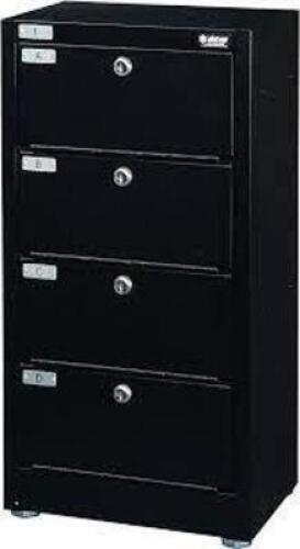 DESCRIPTION: (1) SECURITY LOCK BOXBRAND/MODEL: DATUMINFORMATION: BLACK, STEELSIZE: 4 BOXES, 12" X 8" X 23"RETAIL$: $284.04 EAQTY: 1