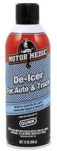 DESCRIPTION: (6) DE-ICER FOR AUTO AND TRUCK BRAND/MODEL: MOTOR MEDIC SIZE: 12 OZ RETAIL$: $11.73 EA QTY: 6