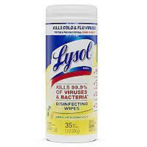 DESCRIPTION: (6) DISINFECTING WIPES BRAND/MODEL: LYSOL INFORMATION: LEMON SIZE: 35 WIPES PER PACKAGE QTY: 6