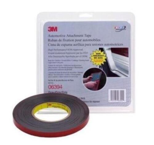 DESCRIPTION: (3) AUTOMOTIVE ATTACHMENT TAPE BRAND/MODEL: 3M/06394 INFORMATION: GRAY/DOUBLE-SIDED RETAIL$: $43.97 EACH SIZE: 1/2" X 10 YD QTY: 3