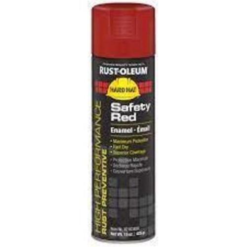 DESCRIPTION: (6) SPRAY PAINT BRAND/MODEL: RUST-OLEUM INFORMATION: SAFETY RED SIZE: 15 OZ RETAIL$: $10.19 EA QTY: 6