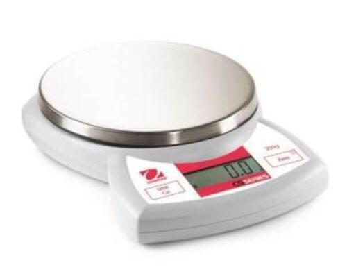 DESCRIPTION: (1) PORTABLE SCALE BRAND/MODEL: OHAUS/CS200P INFORMATION: MAX CAPACITY: 200G RETAIL$: $95.45 SIZE: 5.75"L X 5.25"W QTY: 1