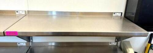 3' WALL MOUNT STAINLESS SHELF