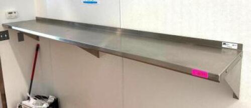 8' WALL MOUNT STAINLESS SHELF
