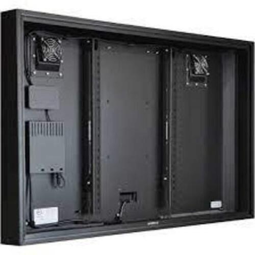 DESCRIPTION: (1) TV CABINET ENCLOSURE BRAND/MODEL: ENCLOSURES INFORMATION: BLACK SIZE: SLOPED TOP RETAIL$: $1368.99 EA QTY: 1