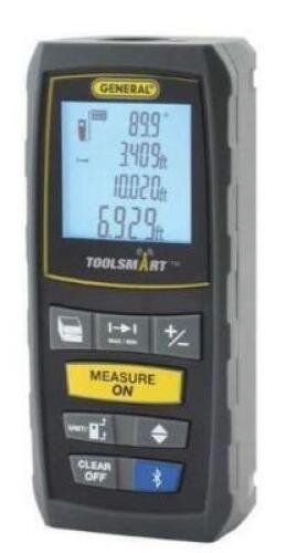 DESCRIPTION: (2) LASER DISTANCE METER BRAND/MODEL: GENERAL/TS01 INFORMATION: MAX MEASURING DISTANCE: 100'/ACCURACY: +/-1/16" RETAIL$: $106.99 QTY: 1
