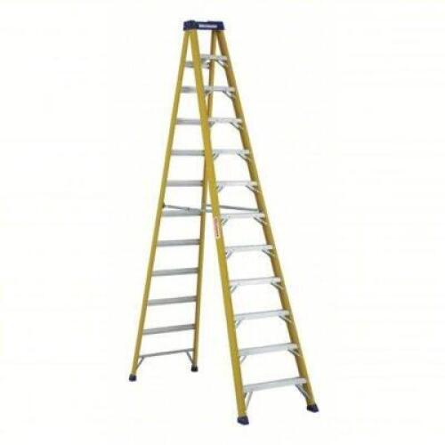 DESCRIPTION: (1) STEPLADDER BRAND/MODEL: WESTWARD #44YY50 INFORMATION: YELLOW SIZE: 12', 11 STEPS, 375 LB CAPACITY RETAIL$: $481.04 EA QTY: 1