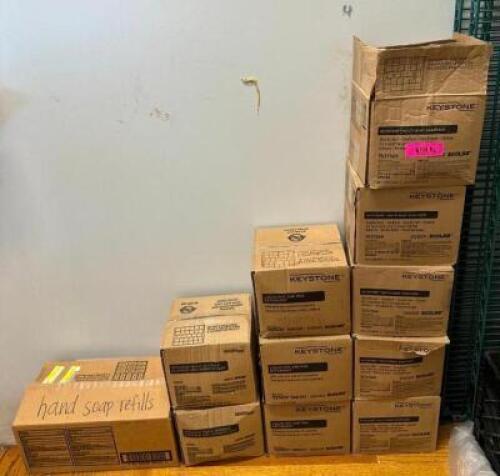 ASSORTED BOXES OF CLEANING CHEMICALS AS SHOWN