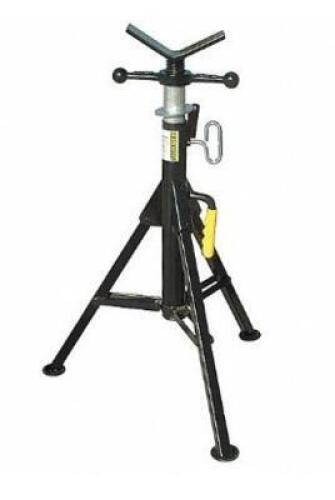 DESCRIPTION: (1) V-HEAD PIPE STAND BRAND/MODEL: SUMNER/781300G INFORMATION: BLACK/LOAD CAPACITY: 2,500 LB RETAIL$: $97.39 SIZE: 28 TO 49"H X 22-1/4"LE