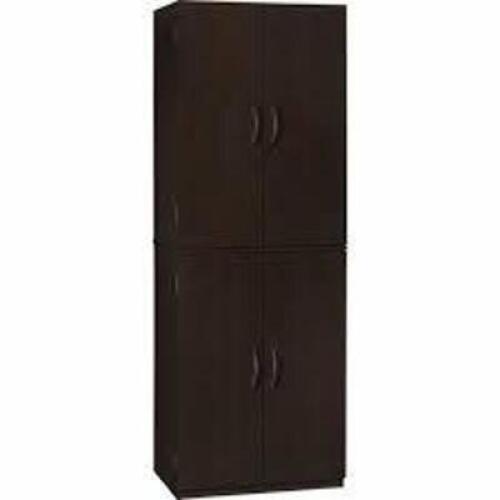 DESCRIPTION: (1) STORAGE CABINETBRAND/MODEL: MAINSTAYS #7224012PCOMINFORMATION: DARK CHOCOLATESIZE: 59 7/8"h X 21 5/16"w X 15 7/16"dRETAIL$: $109.00 EAQTY: 1