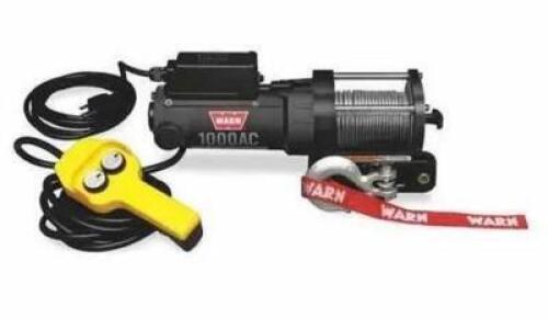 DESCRIPTION: (1) AC WINCH BRAND/MODEL: WARN/80010 INFORMATION: RATED LINE PULL: 1000 LBS/PULLING CAPACITY: 1,000 LBS RETAIL$: $331.57 SIZE: 18.5"L X 1