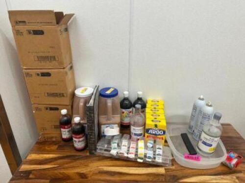ASSORTED SEASONINGS, FLAVORINGS, AND BAKING SUPPLIES