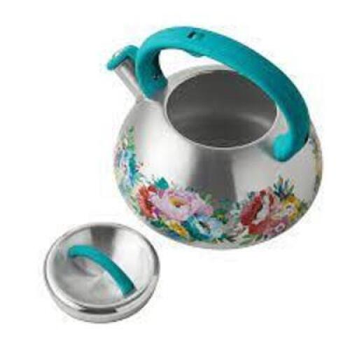 DESCRIPTION: (2) TEA KETTLES BRAND/MODEL: THE PIONEER WOMAN INFORMATION: SWEET ROMANCE DESIGN SIZE: 2.5 QT RETAIL$: $24.97 EA QTY: 2