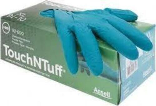 DESCRIPTION: (5) BOXES OF (100) NITRILE ROBUST GLOVES BRAND/MODEL: TOUCHNTUFF #92-675 INFORMATION: BLUE/GREEN SIZE: X-LARGE, 9-1/2 - 10 RETAIL$: $44.0