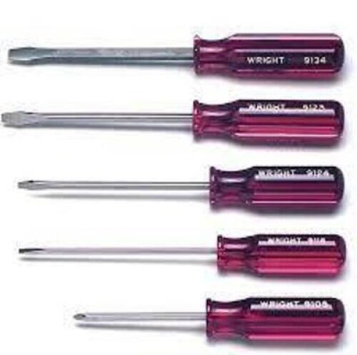 DESCRIPTION: (1) SET OF (5) SCREWDRIVERS BRAND/MODEL: WRIGHT #9475 INFORMATION: BLUE HANDLES, MUST COME INSPECT SIZE: IMAGES ARE FOR ILLUSTRATION PURP