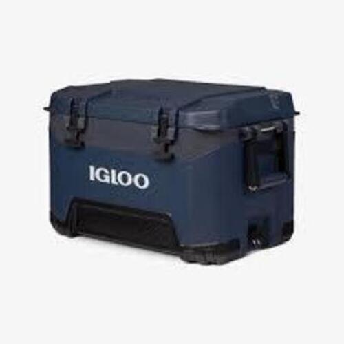 DESCRIPTION: (1) ICE COOLER BRAND/MODEL: IGLOO #BMX 52 INFORMATION: DARK BLUE WITH BLACK SIZE: 52 QT RETAIL$: $202.03 EA QTY: 1