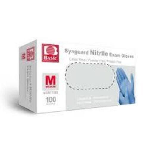 DESCRIPTION: (4) BOXES OF (100) NITRILE GLOVES BRAND/MODEL: BASIC #NGPF 7002 INFORMATION: BLUE SIZE: MEDIUM RETAIL$: $41.50 EA QTY: 4