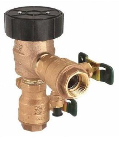 DESCRIPTION: (1) ANTI-SIPHON BACKFLOW PREVENTER BRAND/MODEL: WATTS/800M4QT-1" INFORMATION: BRONZE/MAX PRESSURE: 180 PSI RETAIL$: $162.89 SIZE: 6-1/2"W
