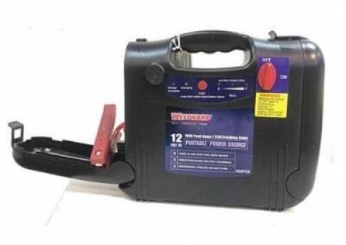 DESCRIPTION: (1) PORTABLE POWER SOURCE BRAND/MODEL: WESTWARD/490P77 INFORMATION: 17 AH BATTERY CAPACITY/IMPACT-RESISTANT RETAIL$: $121.66 SIZE: 11-13/