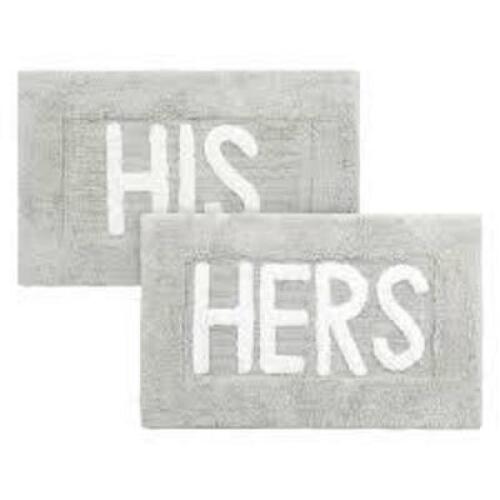 DESCRIPTION: (2) SET OF HIS AND HERS BATH MATS INFORMATION: IMAGES ARE FOR ILLUSTRATION PURPOSES ONLY AND MAY NOT BE AN EXACT REPRESENTATION OF THE PR