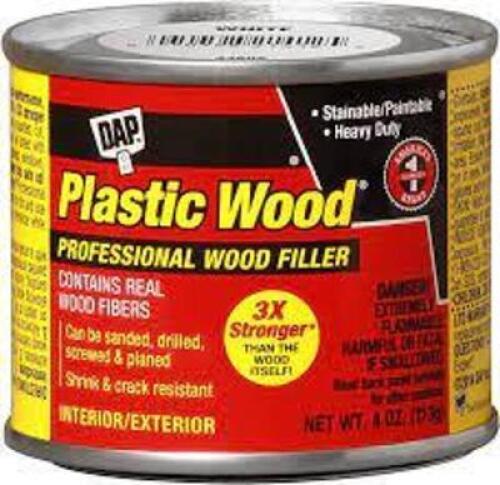 DESCRIPTION: (2) CASES OF (12) PLASTIC WOOD FILLER BRAND/MODEL: DAP #10L507 INFORMATION: WHITE SIZE: 4 OZ CANS RETAIL$: $8.54 PER CAN QTY: 2