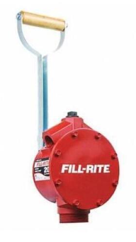 DESCRIPTION: (1) HAND OPERATED DRUM PUMP BRAND/MODEL: FILL-RITE/FR150 INFORMATION: PISTON/MAX FLOW RATE: 25 OZ PER STROKE RETAIL$: $206.60 SIZE: 19-1/
