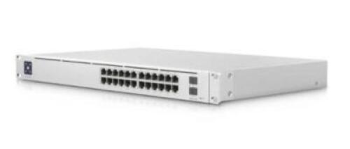 DESCRIPTION: (1) MANAGED GIGABIT SWITCH BRAND/MODEL: UBIQUITI NETWORKS/USW-PRO-24-POE INFORMATION: 26-PORTS/SWITCHING CAPACITY: 88 GBPS RETAIL$: $699.