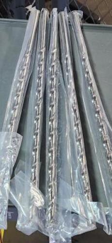 DESCRIPTION: (5) HSS EXTENDED LENGTH DRILL BITS BRAND/MODEL: NACHI L551 SIZE: 15/32" DIA 18" OAL RETAIL$: $487.90 QTY: 5