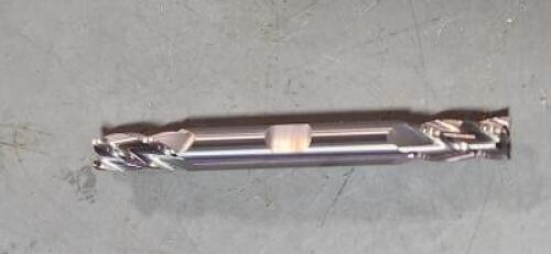 DESCRIPTION: (1) SOLID CARBIDE DOUBLE END SQ END MILL BRAND/MODEL: HTC 210-4343 SIZE: 11/32" DIA 3/8" SD 3/4" LOC RETAIL$: $30.40 QTY: 1