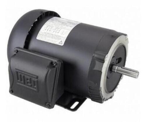 DESCRIPTION: (1) GENERAL PURPOSE MOTOR BRAND/MODEL: WEG/.7518ES3E56C-S INFORMATION: 3-PHASE/HP: 3/4/1-SPEED RETAIL$: $257.24 SIZE: 11-15/16"L X 5/8"SH