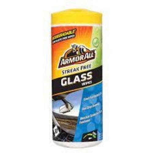 DESCRIPTION: (2) GLASS WIPES BRAND/MODEL: ARMORALL SIZE: 30 WIPES PER CONTAINER QTY: 2