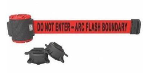 DESCRIPTION: (1) MAGNETIC RETRACTABLE BELT BARRIER BRAND/MODEL: BANNER STAKES/MH5011 INFORMATION: RED/DO NOT ENTER-TEXT RETAIL$: $314.70 SIZE: 4-3/4"H