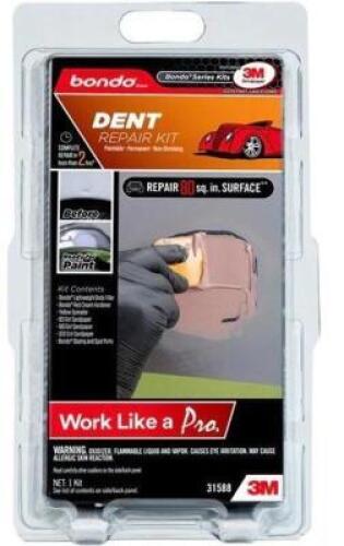 DESCRIPTION: (6) BONDO DENT REPAIR KIT BRAND/MODEL: 3M/31588 INFORMATION: REPAIRS IN LESS THAN 2 HOURS RETAIL$: $24.38 EACH QTY: 6