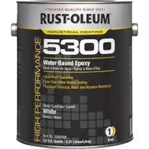 DESCRIPTION: (2) WATER BASED EPOXY PRIMER BRAND/MODEL: RUST-OLEUM 5300 BASE ONLY INFORMATION: GRAY PRIMER SIZE: 1 GALLON RETAIL$: $3.00 QTY: 2