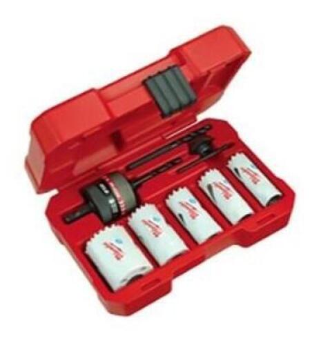 DESCRIPTION: (1) GENERAL PURPOSE HOLE SAW KIT BRAND/MODEL: MILWAUKEE/49-22-4005 INFORMATION: 9-PIECES/BI-METAL RETAIL$: $64.11 QTY: 1
