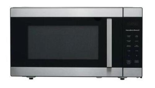 DESCRIPTION: (1) COUNTERTOP MICROWAVE OVEN BRAND/MODEL: HAMTILTON BEACH/HBCMWG16S2WS11 INFORMATION: 1100 WATTS, 1.6 CUFT CAPACITY, SIZE: 21.8" X 19.8"