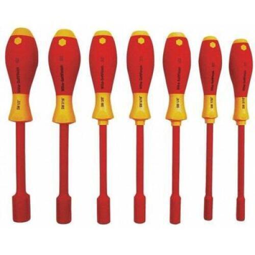 DESCRIPTION: (1) NUT DRIVER SET BRAND/MODEL: WIHA/32293 INFORMATION: 7-PIECES/RED & YELLOW RETAIL$: $136.05 SIZE: 5"L X 5MM TO 13MM QTY: 1