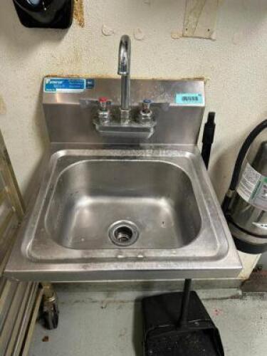 15" X 17" STAINLESS WALL SHELF.