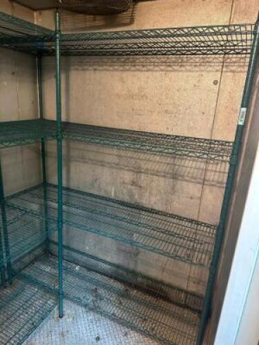 60" X 18" FOUR TIER COATED WIRE SHELF.