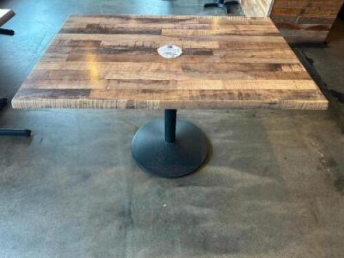 47" X 31" COMPOSITE PATIO TABLE W/ BASE.