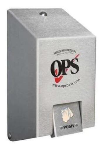 DESCRIPTION: (1) SOAP DISPENSER BRAND/MODEL: OPS/1015-01G INFORMATION: STAINLESS STEEL/VANDAL PROOF RETAIL$: $107.69 SIZE: 1,000 ML QTY: 1