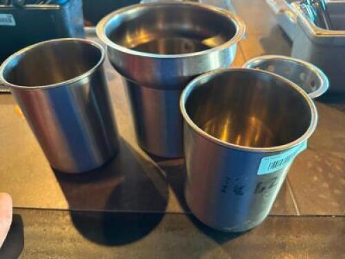 (3) ROUND STAINLESS INSERTS