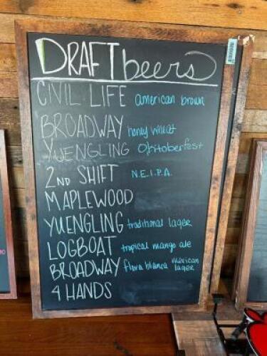 (2) 3' X 2' FRAMED CHALK BOARD MENU SIGNS