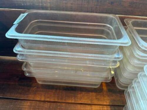 (4) 1/3 SIZE PLASTIC INSERTS . NO LIDS