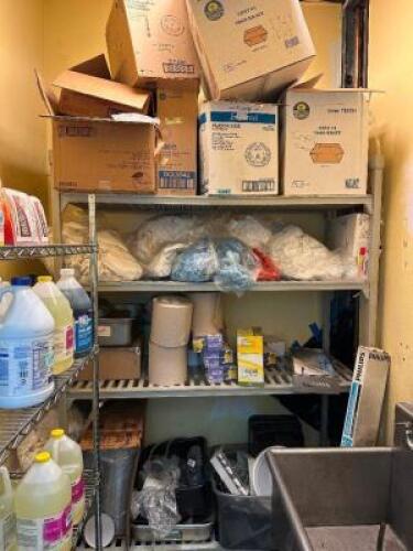 CONTENTS OF SHELF - ASSORTED PAPER PRODUCT.
